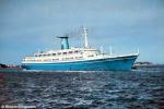 ID 1262 ANGELINA LAURO (1939/24377grt/IMO 5264077, ex-ORANJE) sailing for the last time from Auckland, New Zealand. She caught fire in the US Virgin Islands in 1979 and was sold to Taiwanese breakers. She...